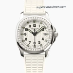 Premium Replica Uhr Patek Philippe Aquanaut 5067A-011 aus Edelstahl mit Diamantbesatz 35,6 mm