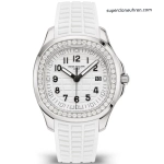 Premium Replica Uhr Patek Philippe Aquanaut 5267/200A-010 mit Diamantlünette und Kautschukband 38,8mm