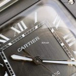 1:1 Super Clone Uhr Cartier Santos WSSA0037 Grau Zifferblatt Edelstahl Herrenuhr 39,8 mm