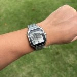 1:1 Super Clone Uhr Cartier Santos WSSA0037 Grau Zifferblatt Edelstahl Herrenuhr 39,8 mm