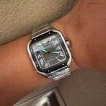 1:1 Super Clone Uhr Cartier Santos WSSA0037 Grau Zifferblatt Edelstahl Herrenuhr 39,8 mm
