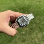 1:1 Super Clone Uhr Cartier Santos WSSA0037 Grau Zifferblatt Edelstahl Herrenuhr 39,8 mm
