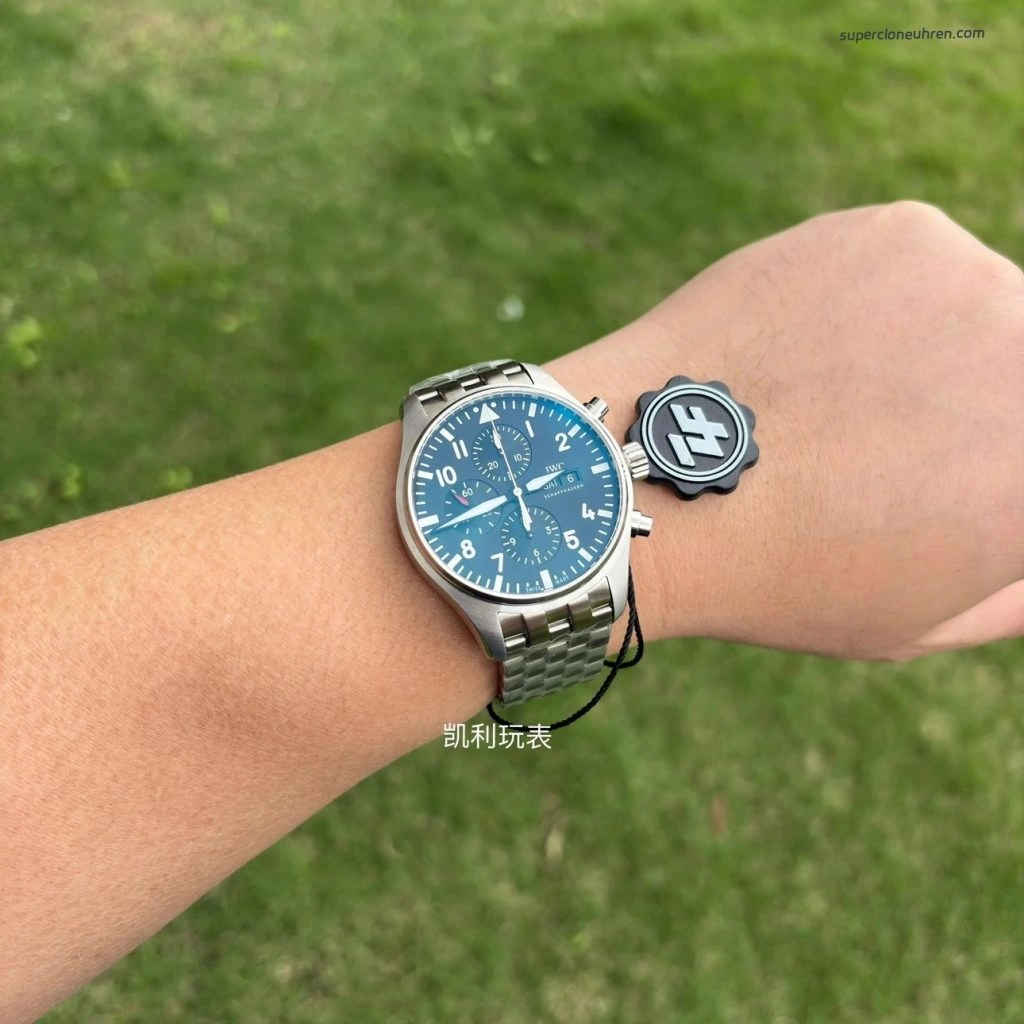 1:1 Super Clone Uhr IWC Pilot’s Watch Chronograph IW377710 Edelstahlarmband 43mm