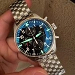 1:1 Super Clone Uhr IWC Pilot’s Watch Chronograph IW377710 Edelstahlarmband 43mm