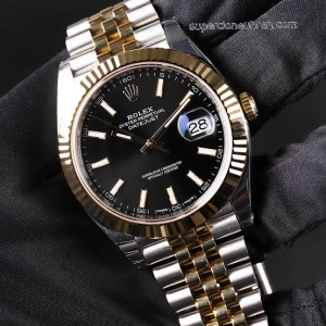 1:1 Super Clone Uhr Rolex Datejust 41 126333-0014 Zweifarbig 18K Gold Jubilé-Band 41mm