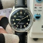 1:1 Super Clone Uhr Breitling Navitimer 8 A17315101B1X1 Schwarzes Zifferblatt Lederarmband 41mm