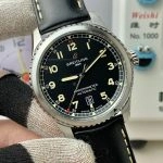 1:1 Super Clone Uhr Breitling Navitimer 8 A17315101B1X1 Schwarzes Zifferblatt Lederarmband 41mm