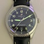 1:1 Super Clone Uhr Breitling Navitimer 8 A17315101B1X1 Schwarzes Zifferblatt Lederarmband 41mm