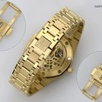 1:1 Super Clone Uhr Audemars Piguet Royal Oak 16204BA.OO.1240BA.01 Skelett Gelbgold 39mm