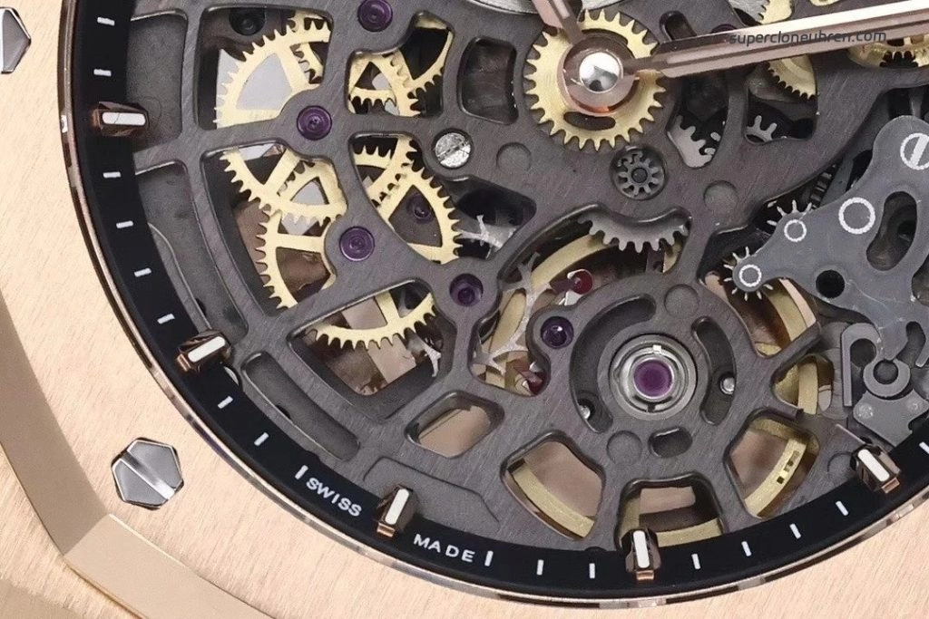 1:1 Super Clone Uhr Audemars Piguet Royal Oak 16204OR.OO.1240OR.03 Roségold Skelett 39mm