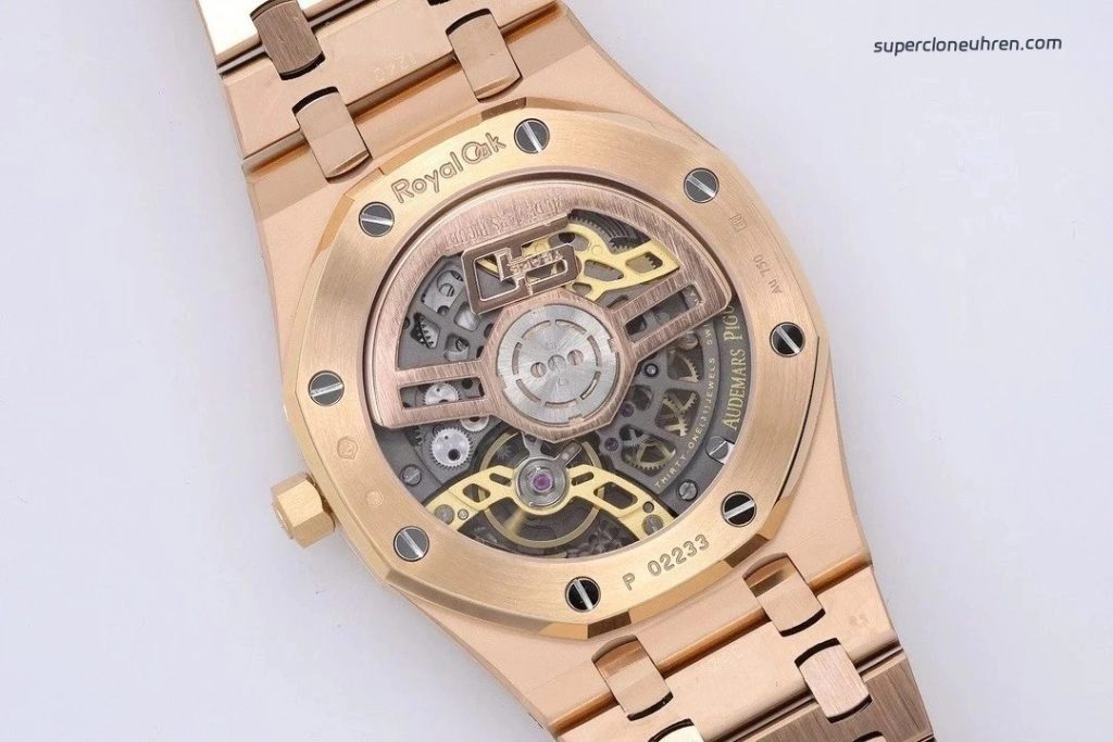 1:1 Super Clone Uhr Audemars Piguet Royal Oak 16204OR.OO.1240OR.03 Roségold Skelett 39mm