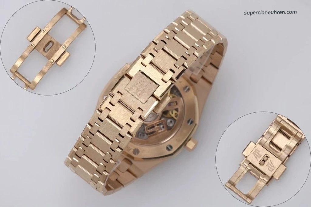 1:1 Super Clone Uhr Audemars Piguet Royal Oak 16204OR.OO.1240OR.03 Roségold Skelett 39mm