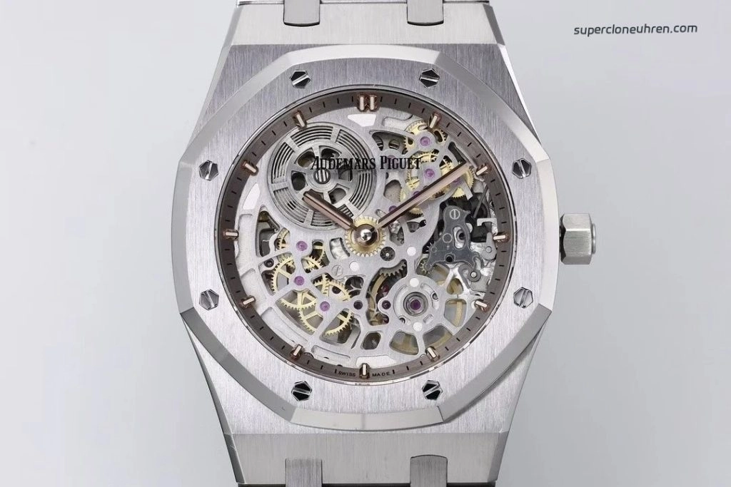 1:1 Super Clone Uhr Audemars Piguet Royal Oak 16204ST.OO.1240ST.01 Skelett Edelstahl 39mm
