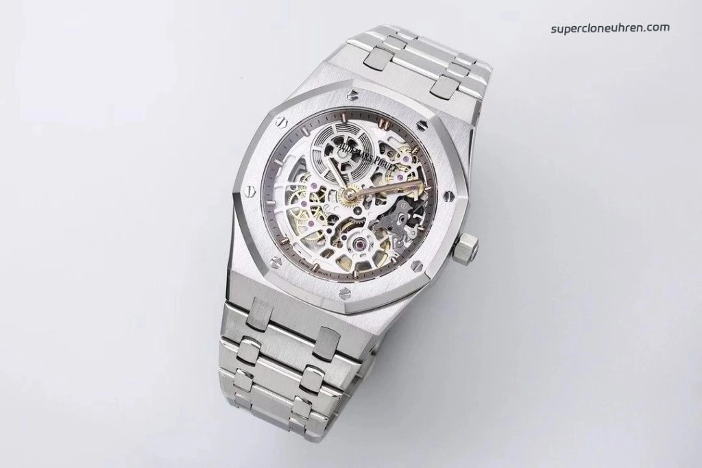 1:1 Super Clone Uhr Audemars Piguet Royal Oak 16204ST.OO.1240ST.01 Skelett Edelstahl 39mm