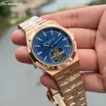 1:1 Super Clone Uhr Vacheron Constantin Overseas Tourbillon 6000V Roségold 42,5 mm