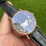 1:1 Super Clone Uhr Breguet Tradition 7057BR/G9/9W6 Roségold Schwarzes Zifferblatt 40mm