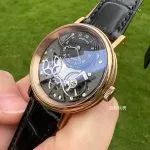 1:1 Super Clone Uhr Breguet Tradition 7057BR/G9/9W6 Roségold Schwarzes Zifferblatt 40mm