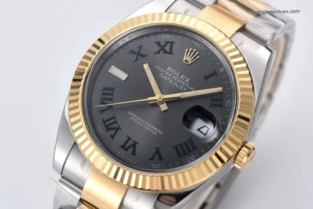 1:1 Super Clone Uhr Rolex Datejust m126233-0036 Zweifarbig Gold-Stahl mit grünem Zifferblatt 36mm
