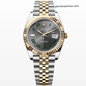 1:1 Super Clone Rolex Datejust m126333-0035 Zweifarbig Grünes Zifferblatt 36mm