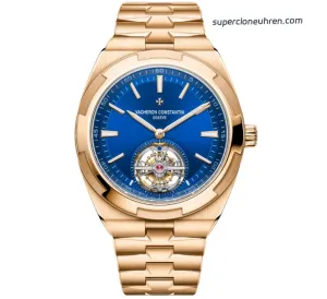 1:1 Super Clone Uhr Vacheron Constantin Overseas Tourbillon 6000V Roségold 42,5 mm