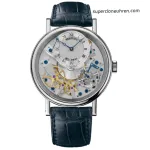 1:1 Super Clone Uhr Breguet Tradition 7057BB Silberzifferblatt Tourbillon 40mm