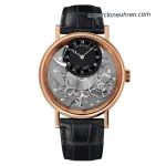 1:1 Super Clone Uhr Breguet Tradition 7057BR/G9/9W6 Roségold Schwarzes Zifferblatt 40mm