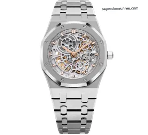1:1 Super Clone Uhr Audemars Piguet Royal Oak 16204ST.OO.1240ST.01 Skelett Edelstahl 39mm
