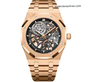 1:1 Super Clone Uhr Audemars Piguet Royal Oak 16204OR.OO.1240OR.03 Roségold Skelett 39mm