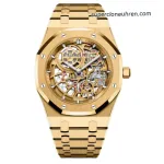 1:1 Super Clone Uhr Audemars Piguet Royal Oak 16204BA.OO.1240BA.01 Skelett Gelbgold 39mm