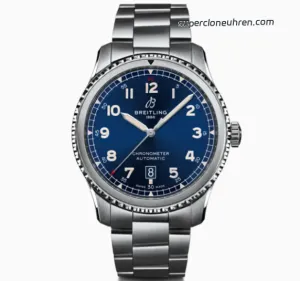 1:1 Super Clone Uhr Breitling Navitimer 8 A17315101C1A1 Blaues Zifferblatt Stahlband 41mm