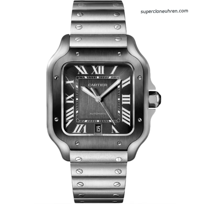 <span class="scu-card-title">1:1 Super Clone Uhr Cartier Santos WSSA0037 Grau Zifferblatt Edelstahl Herrenuhr 39,8 mm</span><div class="wpkj-loop-price"><span class="wpkj-loop-currency">€</span><span class="wpkj-loop-amount">624</span></div>