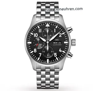 1:1 Super Clone Uhr IWC Pilot's Watch Chronograph IW377710 Edelstahlarmband 43mm