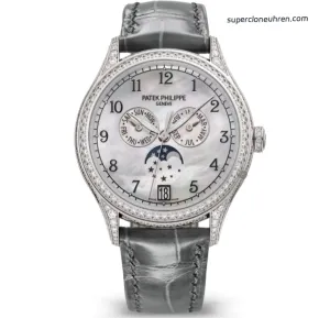 Premium Replica Uhr Patek Philippe Complications 4948G-010 Perlmutt mit Diamanten 38mm