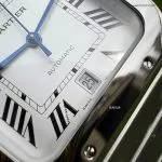 1:1 Super Clone Uhr Cartier Santos WSSA0009 Edelstahl Blaue Zeiger 39,8 mm