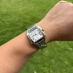 1:1 Super Clone Uhr Cartier Santos WSSA0009 Edelstahl Blaue Zeiger 39,8 mm