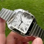 1:1 Super Clone Uhr Cartier Santos WSSA0009 Edelstahl Blaue Zeiger 39,8 mm