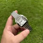1:1 Super Clone Uhr Cartier Santos WSSA0009 Edelstahl Blaue Zeiger 39,8 mm
