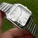1:1 Super Clone Uhr Cartier Santos WSSA0009 Edelstahl Blaue Zeiger 39,8 mm