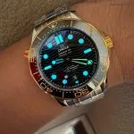 1:1 Super Clone Uhr Omega Seamaster 300 210.20.42.20.01.002 Schwarz-Gold Zweifarbig 42mm