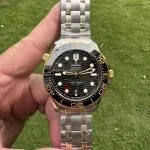 1:1 Super Clone Uhr Omega Seamaster 300 210.20.42.20.01.002 Schwarz-Gold Zweifarbig 42mm