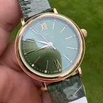 1:1 Super Clone Uhr IWC Portofino IW357415 Roségold Grünes Zifferblatt 34mm(Schweizer Uhrwerk)