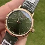 1:1 Super Clone Uhr IWC Portofino IW357415 Roségold Grünes Zifferblatt 34mm(Schweizer Uhrwerk)