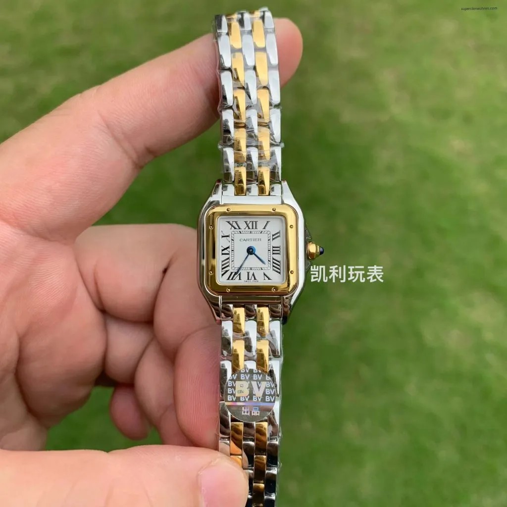 1:1 Super Clone Uhr Cartier Panthère de Cartier W2PN0006 Zweifarbig Gold & Stahl 22×30mm
