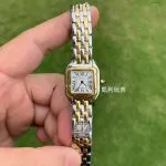 1:1 Super Clone Uhr Cartier Panthère de Cartier W2PN0006 Zweifarbig Gold & Stahl 22×30mm