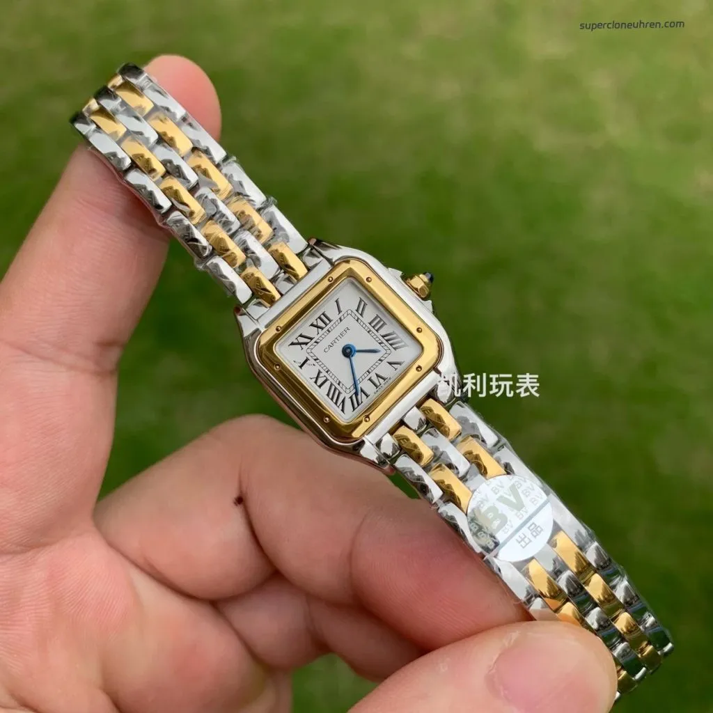 1:1 Super Clone Uhr Cartier Panthère de Cartier W2PN0006 Zweifarbig Gold & Stahl 22×30mm