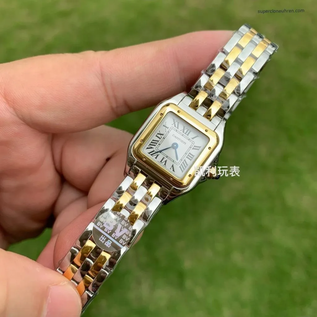 1:1 Super Clone Uhr Cartier Panthère de Cartier W2PN0006 Zweifarbig Gold & Stahl 22×30mm