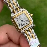 1:1 Super Clone Uhr Cartier Panthère de Cartier W2PN0006 Zweifarbig Gold & Stahl 22×30mm