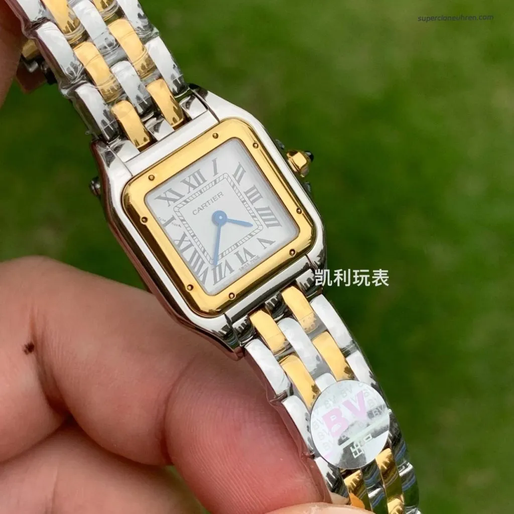 1:1 Super Clone Uhr Cartier Panthère de Cartier W2PN0006 Zweifarbig Gold & Stahl 22×30mm