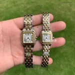 1:1 Super Clone Uhr Cartier Panthère de Cartier W2PN0006 Zweifarbig Gold & Stahl 22×30mm
