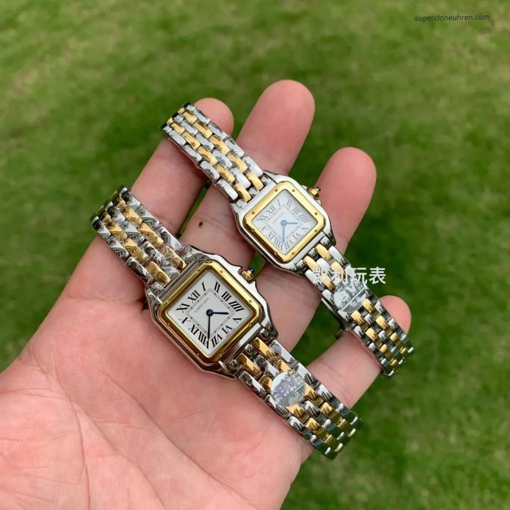 1:1 Super Clone Uhr Cartier Panthère de Cartier W2PN0006 Zweifarbig Gold & Stahl 22×30mm